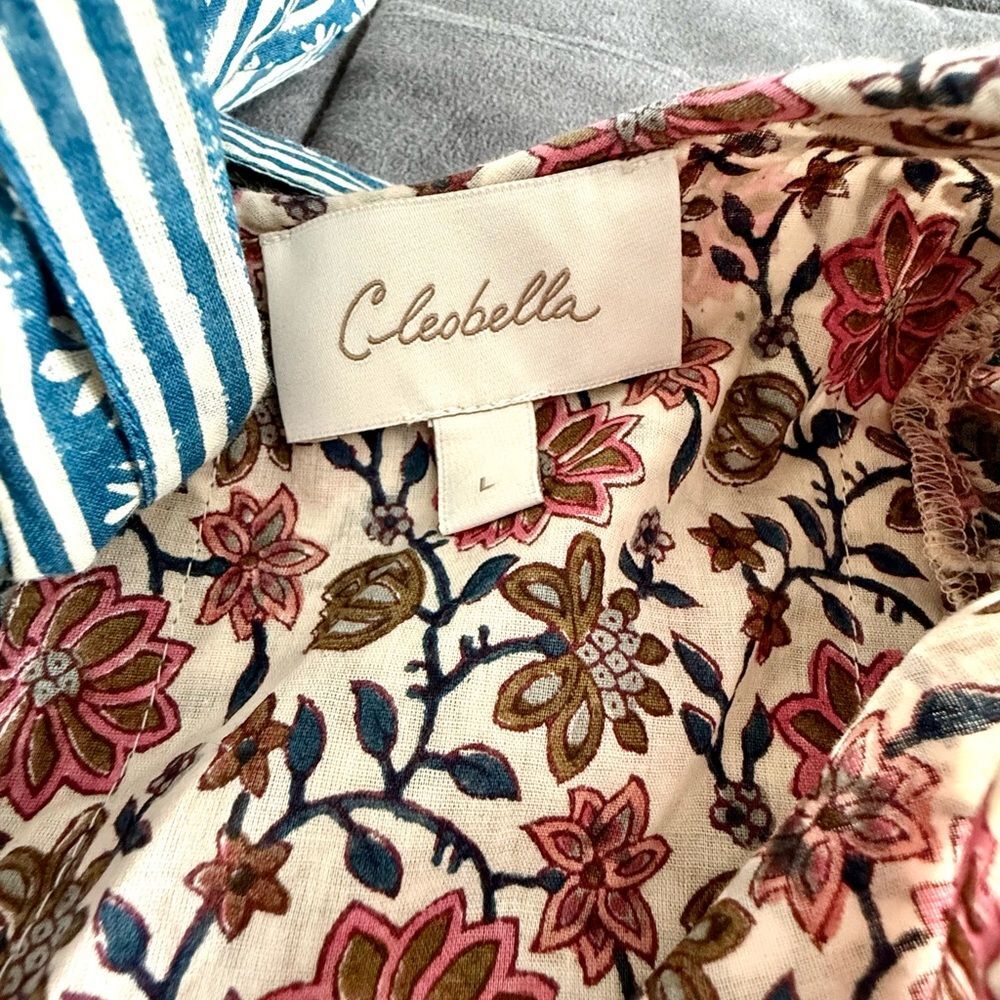 Cleobella Women’s Bohemian Magdalena Sunset Mini Dress With Tie Belt Size Large - Picture 3 of 9